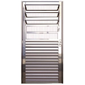 Porta Basculante Alumínio Brilhante Linha 25