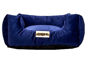 Cama Quadrada para Cachorro ou Gatos Super Luxo Luppet Azul
