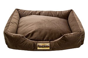 Cama Retangular Marrom Super Luxo Para Cachorro ou Gato
