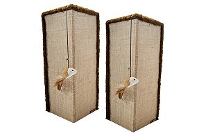 Kit 2 Arranhadores Para Gatos Canto de Sofá  Marrom