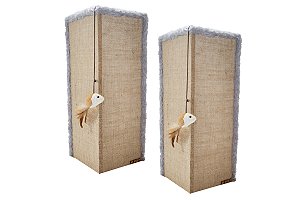 Kit 2 Arranhadores Para Gatos Canto de Sofá  Cinza