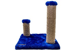 Brinquedo Arranhador Quadrado Com Postes Para Gatos Azul