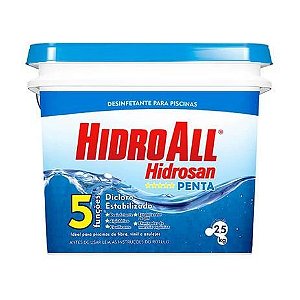 HIDROALL CLORO HIDROSAN 5 em 1 PENTA 2,5KG