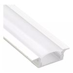 1707Br - Perfil Slim para fita led L 24x7x2m Com Tampa De Plastico 2M Branco