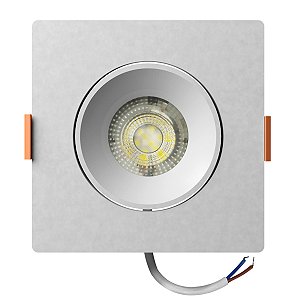SPOT DE EMBUTIR EASY LED DECOR 7W QD 3K BC 90X90X32MM BIVOLT