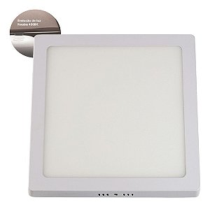 Painel Home Led Sobrepor Quadrado 1850 Lúmens 4000K Branco Neutro 24W Bivolt 28,5Cm Branco Llum Bronzearte