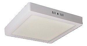 Painel Home Led Sobrepor Quadrado 2040 Lúmens 6500K Branco Frio 24W Bivolt 29Cm Branco Llum Bronzearte