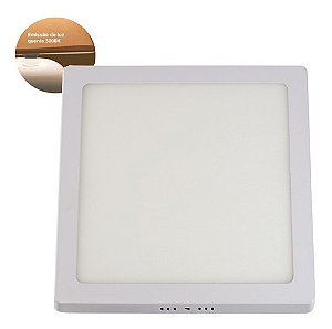 Plafon Sobrepor Led Quadrado 24W 3000K Llum