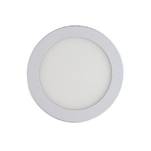 Painel Slim Led Embutir Redondo 900 Lúmens 4000K Branco Neutro 12W Bivolt 17Cm Branco Llum Bronzearte