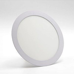 Painel Led Embutir Redondo 1350 Lúmens 3000K Branco Quente 18W Bivolt 22Cm Branco Ledbee
