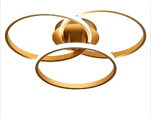 LUMINARIA SELENE 002D DOURADO 45W 3 EM 1