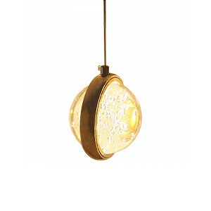 Pendente De Vidro D60Mm Led 5W 3200K Dourado