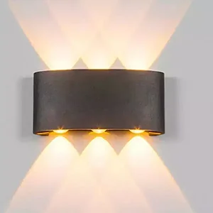 Arandela Led Curva 6w 6 Led Dupla Face Branco Quente