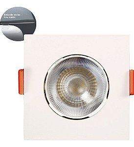 Spot Easy Led Embutir Quadrado 240 Lúmens 3W Bivolt 7,5Cm Branco Llum Bronzearte - Branco Frio