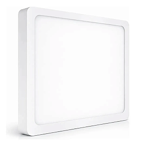 Painel LED Sobrepor Quadrado 18W Branco Frio 6500K Bivolt Branco Golf