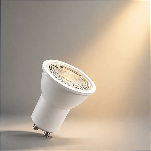 Lâmpada LED Dicroica MR11 GU10 3,5W Branco Quente 3000K Bivolt Embuled