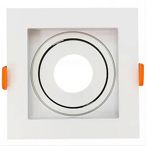 Spot Embutir Recuado Quadrado MR11 GU10 Branco Embuled