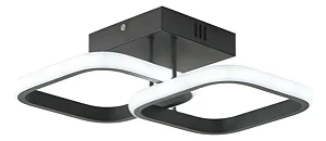 Plafon LED Selene Quadrado 20W 1400 Lumens 3 Cores 3000K 4000K 6000K Preto Nitrolux