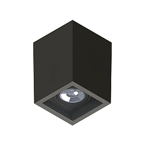 Spot Sobrepor Boxit PAR20 E27 Quadrado Preto 13x12,7cm Save Energy