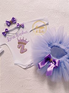 Kit Body mêsversario Princesa Luxo Lilas
