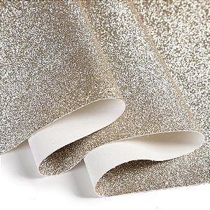 GLITTER 1/2 METRO COR CHAMPAGNE