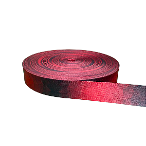 ALÇA ACETINADA 30MM ESTAMPADA COR DEGRADE VINHO 1 METRO