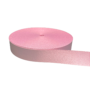 ALÇA ACETINADA 30MM LISA COR ROSA BB 1 METRO