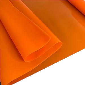 PVC SILICONE 0,7MM 1/2 METRO COR LARANJA