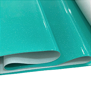 VERNIZ GLITTER SOFT 1/2 METRO COR VERDE TIFANY