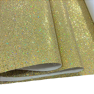 GLITTER PAETÊ 1/2 METRO COR DOURADO