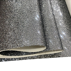 GLITTER PAETÊ 1/2 METRO COR PRATA VELHO