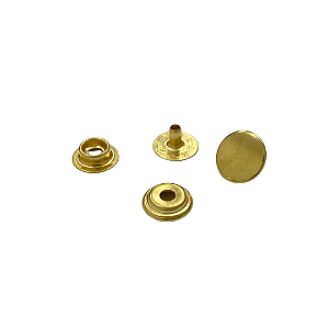 BOTÃO DE PRESSÃO 80 LATONADO – KIT COM 5 UNIDADES