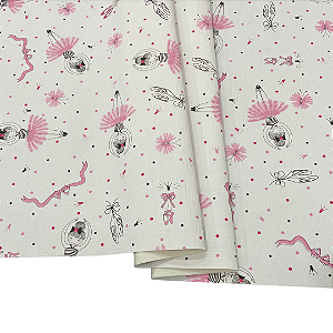 CORINO ESTAMPADO 1/2 METRO BAILARINA