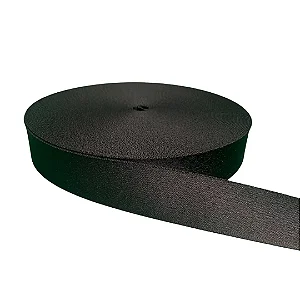 ALÇA ACETINADA FOSCA 40MM LISA COR PRETA (METRO)