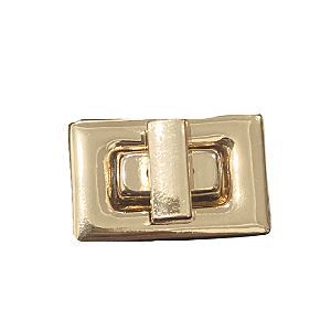 FECHO DE BOLSA COR: DOURADO QUADRADO - UNIDADE