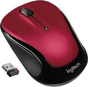 Logitech Mouse sem fio M325 Vermelho + Preto