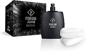 kit Perfume Forum Jeans 2 - (Deo Colônia 100ml /Sabonete 2x90g)