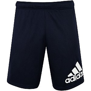 Short Adidas Logo - Azul Escuro - Tamanho G