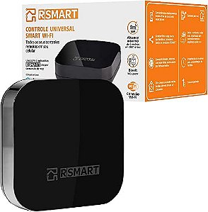 Smart Controle Universal Inteligente RSMART Wi-Fi Infravermelho - Compatível com Alexa, 2021, Preto