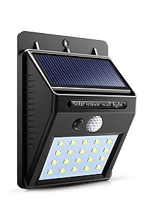 Luminaria Solar Led Luz Com Sensor De Presença Automático