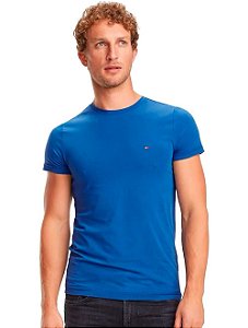 Camiseta Tommy Hilfiger Masculina Essential Cotton Azul Royal - Importarte  Consultoria e Distribuidora- Importados originais pelo melhor preço.