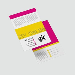 Folheto em Couché Brilho