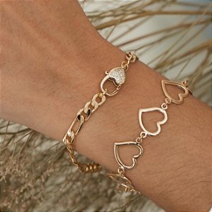 Pulseira lovely cravejada