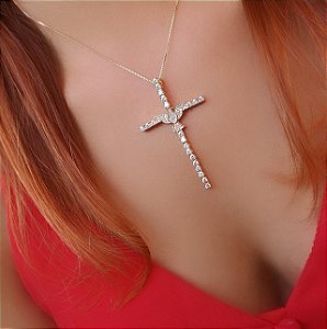 Colar cruz espirito santo flexível