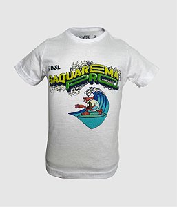 T-Shirt Monstrinho Surf WSL Infantil Branca