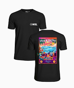 Camiseta WSL Saquarema Vivo Rio Pro 2023 Preta