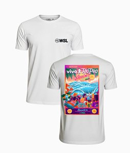 Camiseta WSL Saquarema Vivo Rio Pro 2023 Branca