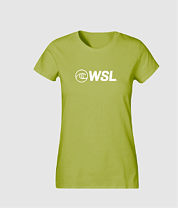 T-Shirt Logo WSL Verde Estonada Feminina