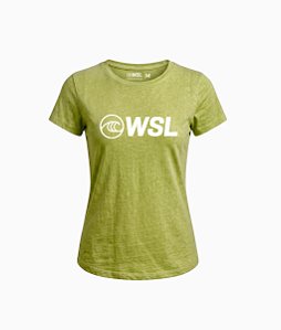 Camiseta WSL Classic Verde Estonado Feminina