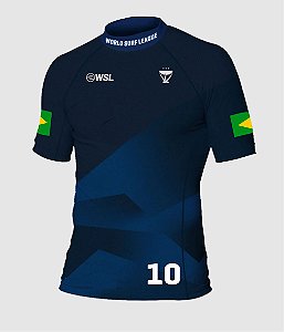T-Shirt Lycra WSL Gabriel Medina 10 Azul